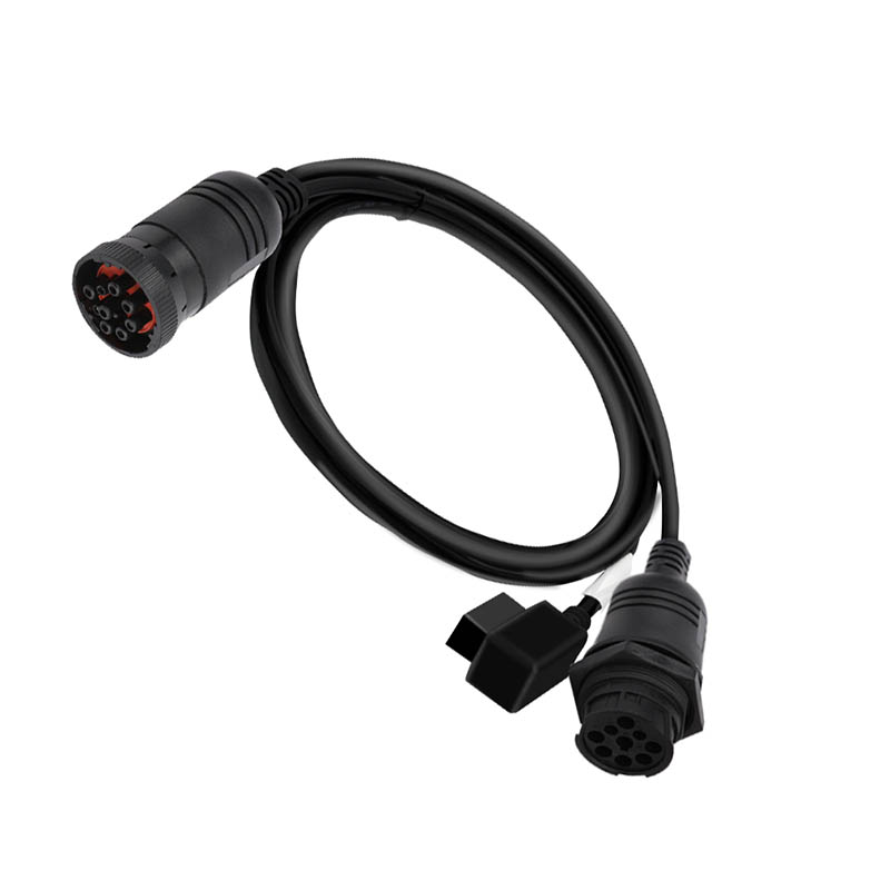 OEM ODM Black 9-Pin J1939 Male/Female Connector Can Bus Cable for Communication