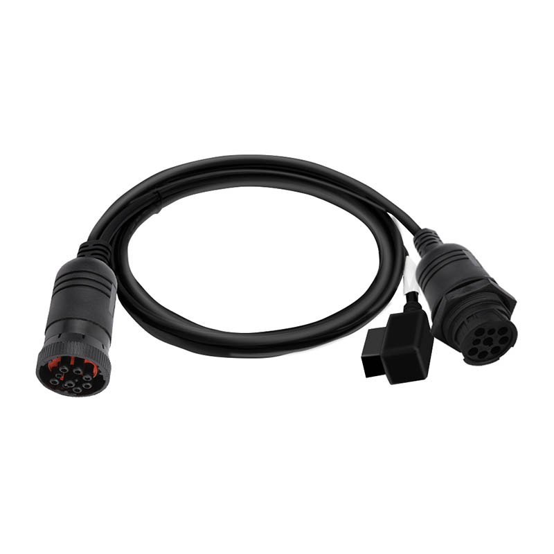 OEM ODM Black 9-Pin J1939 Male/Female Connector Can Bus Cable for Communication