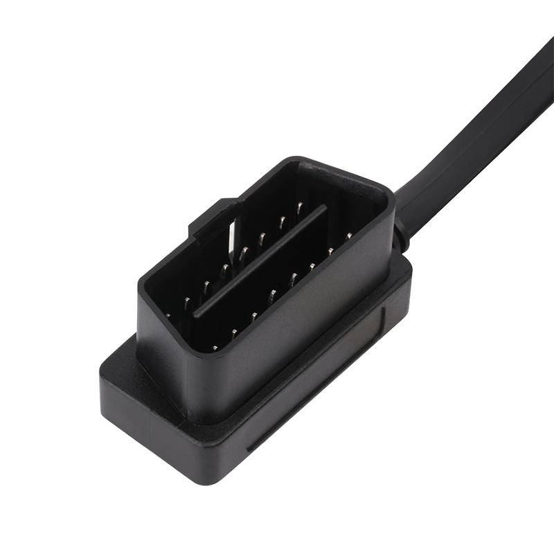 Custom 16 Pin Male Female OBD LL OBD II OBD2 J1962 Connector Cable for Automobiles PVC Insulation Material