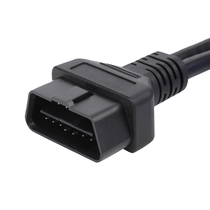 Custom OBD2 Y Cable OBDII Male to 2 OBDII2 Female PVC Ribbon Cable