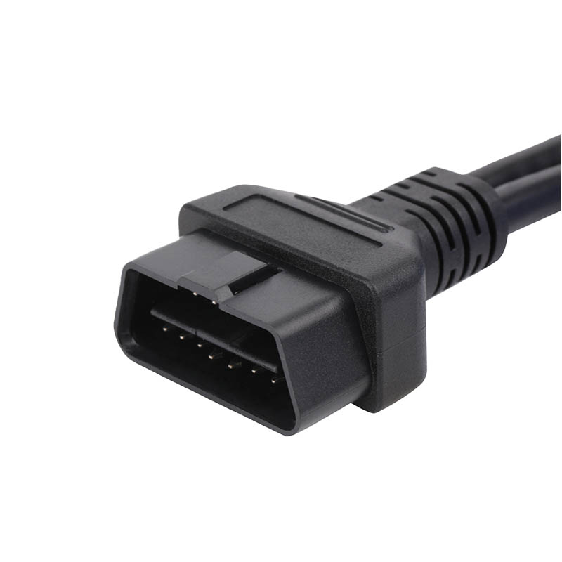 Custom 16Pin Female To Car 2Pin*2 Test OBD2 J1962 Cable For Automobile Diagnosis
