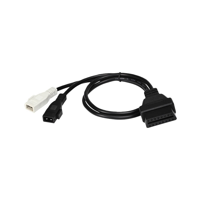 Custom 16Pin Female To Car 2Pin*2 Test OBD2 J1962 Cable For Automobile Diagnosis