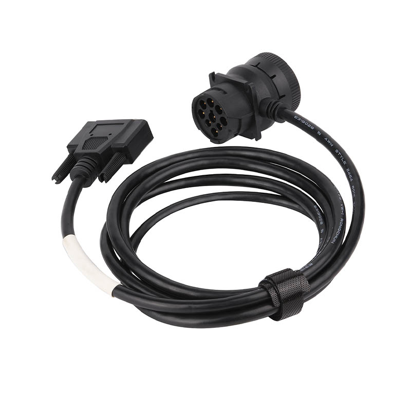 Custom Black J1939 -9Pin To DB15Pin ELD Cable With PVC Insulation
