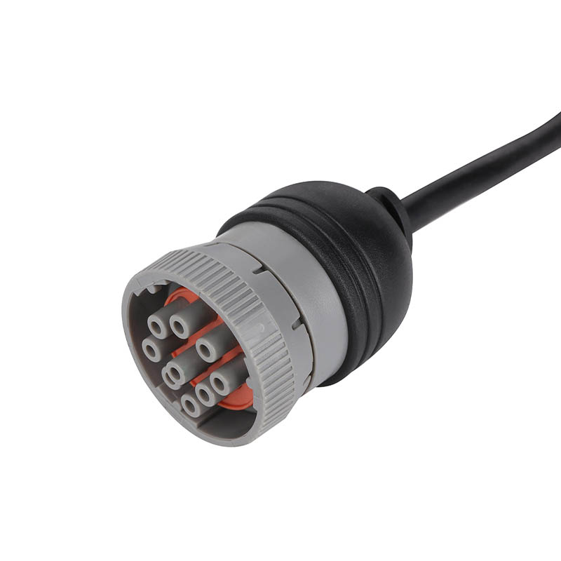 Custom J1939 9P Male To Female Connector Cable Line PVC Insulated