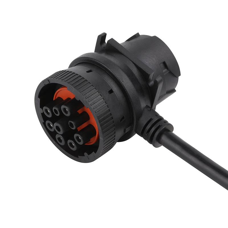 Custom Black J1939 -9Pin To DB15Pin ELD Cable With PVC Insulation