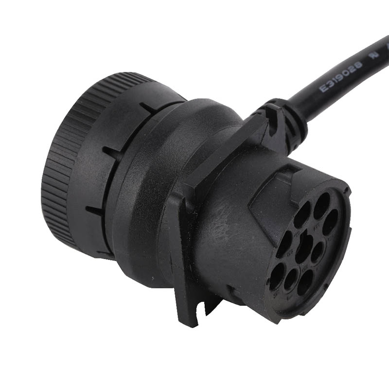 Custom Black J1939 -9Pin To DB15Pin ELD Cable With PVC Insulation