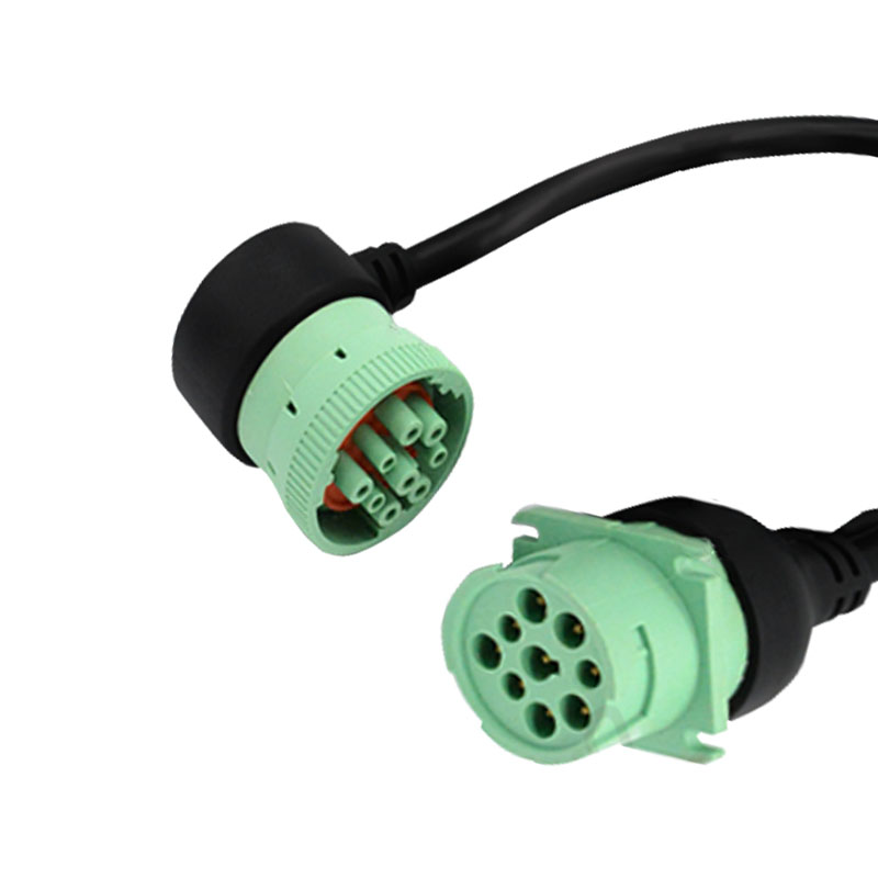 Custom J1939 9-Pin Male/Female Connector Can Bus Eld Cable With PVC Insulation