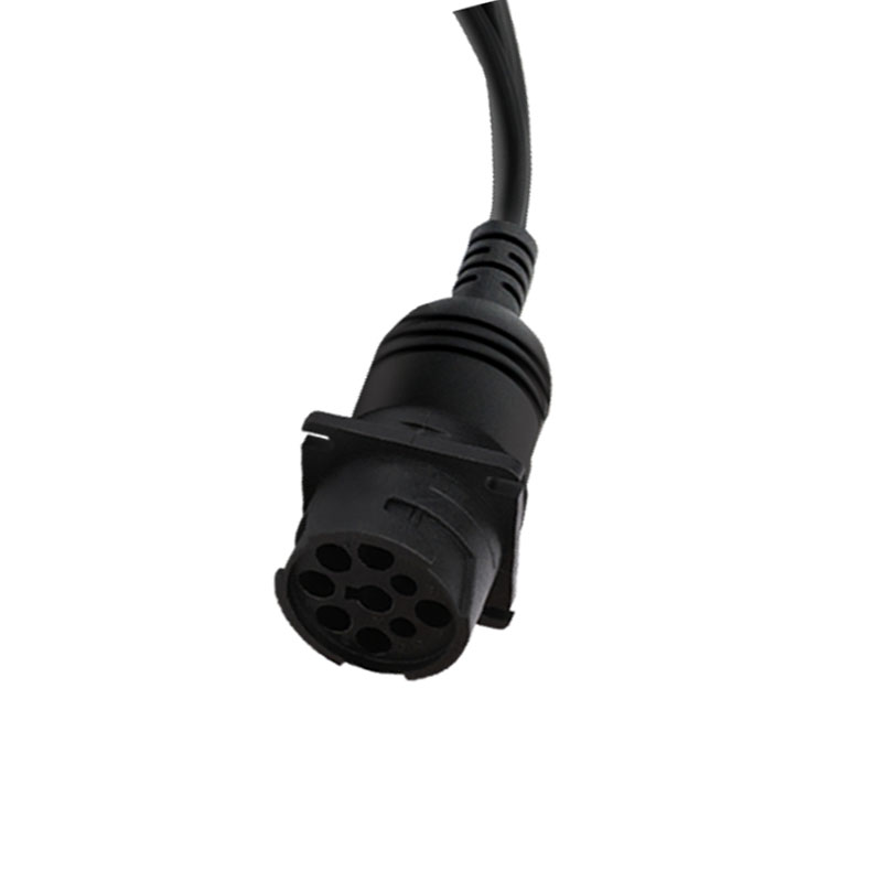 Custom 16-Pin OBDII J1962 To 9-Pin J1939 Diagnostic Cable With PVC Insulation 12-24V OBD OBD2 Connector