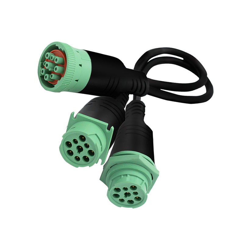 Custom Cables J1939 9P Male Female Connector Harness