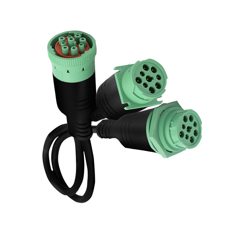 Custom Cables J1939 9P Male Female Connector Harness