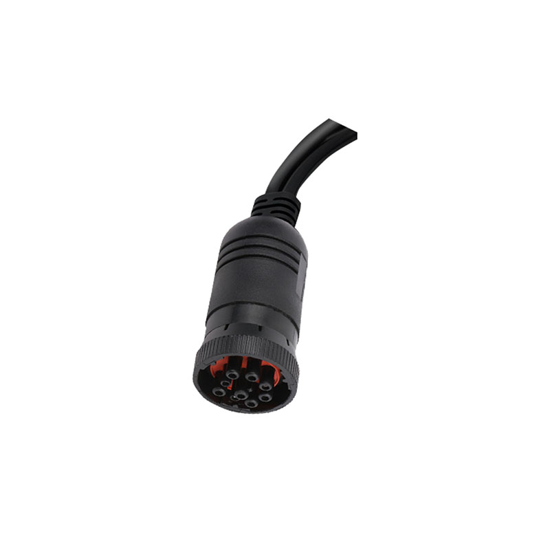 OEM ODM Black 9-Pin J1939 Male/female Connector Can Bus Cable For Communication