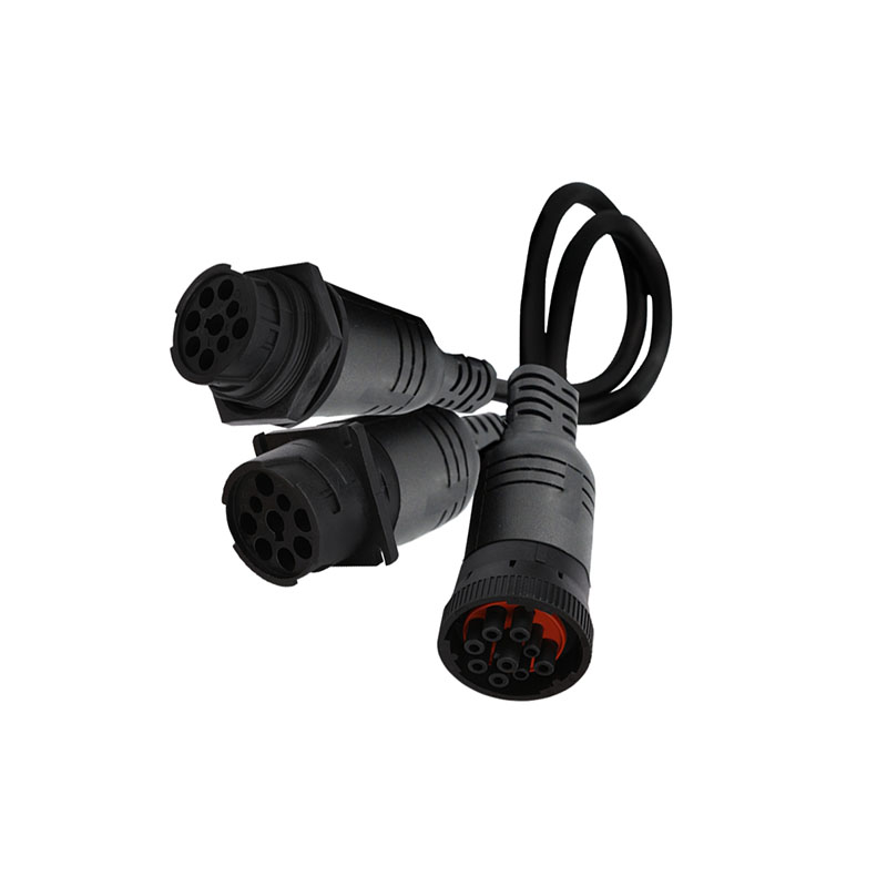 J1939 9PIN Black Connector Wire Harness
