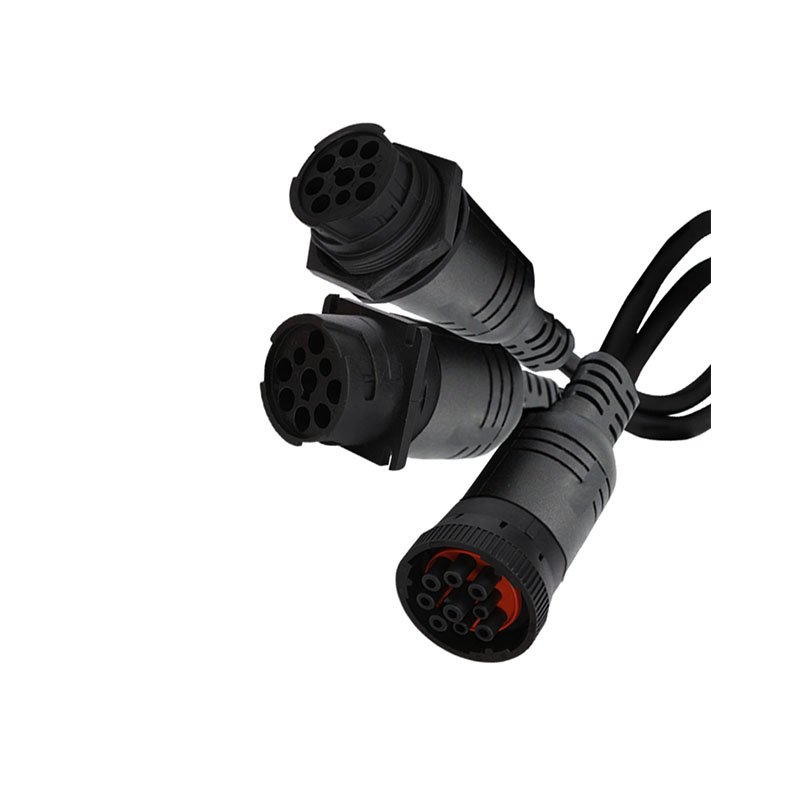 J1939 9PIN Black Connector Wire Harness