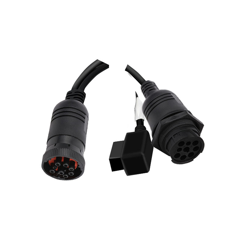 OEM ODM Black 9-Pin J1939 Male/female Connector Can Bus Cable For Communication