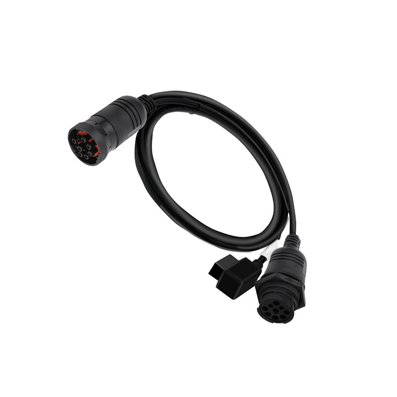 OEM ODM Black 9-Pin J1939 Male/female Connector Can Bus Cable For Communication