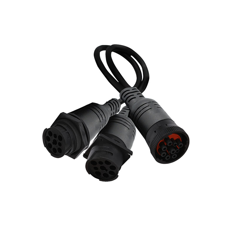 J1939 9PIN Black Connector Wire Harness